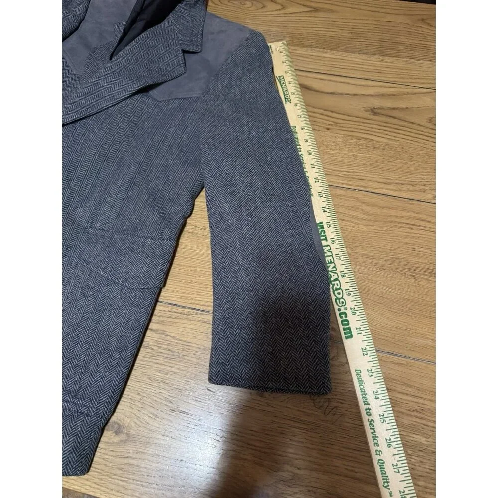 Pendleton Blazer Men Size 40 Pure Virgin Wool Sport Coat Jacket Gray Office City